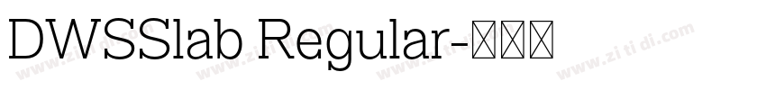 DWSSlab Regular字体转换